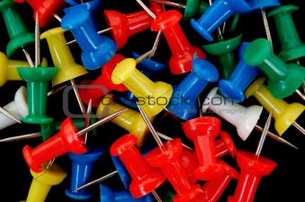 colored push pins