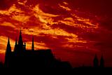 Sunset over St.Vitus Cathedral, Prague