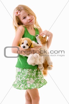 little girl with her friends