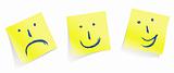 emotional faces :-)   :-(   :-D   / memory yellow pages / vector