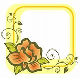 yellow rose frame