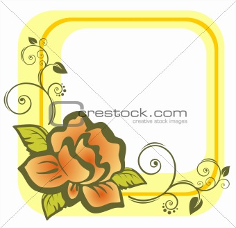 yellow rose frame