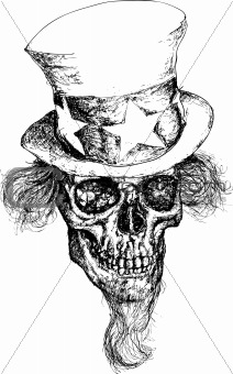 Vector political skull illustration