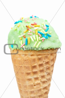 Delicious ice cream cone