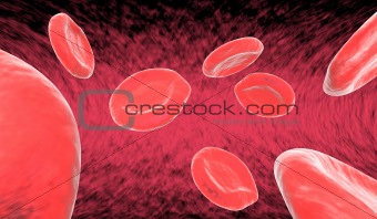 Blood cells in artery