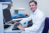 Portrait of a smiling doctor in radiography room