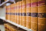 Close up of a lot of law reports
