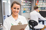 Pharmacy intern smiling at camera