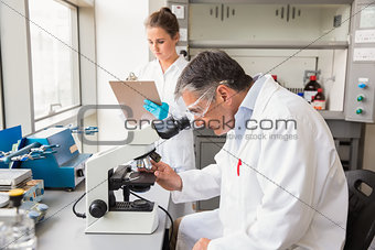 Team of scientists at work
