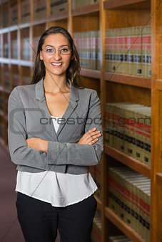 Pretty lawyer in the law library