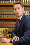 Handsome lawyer in the law library
