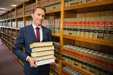 Handsome lawyer in the law library