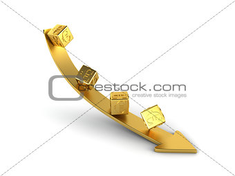 Falling golden euro