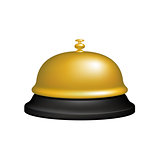 Service bell in black and golden design
