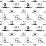 seamless pattern with frog and  butterfly