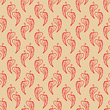 seamless pattern with  chili
