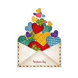 Envelope with hearts