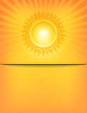Empty Sun Sunburst Pattern template