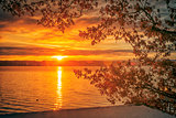 sunrise Starnberg lake