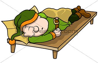 Green Elf Sleeping