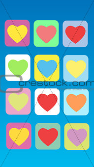 Colorful abstract background heart