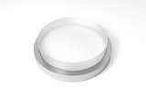 big round white transparent button