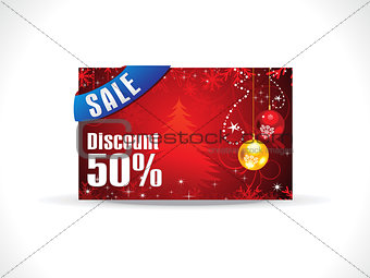 abstract artistic chrtistmas discount card