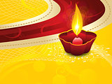 abstract artistic diwali on yellow background