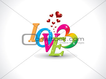 abstract artistic love text