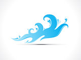abstract water wave splash icon