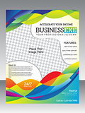 abstract colorful business flyer template 