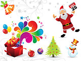 abstract artistic christmas elements background