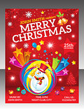 abstract christmas flyer template