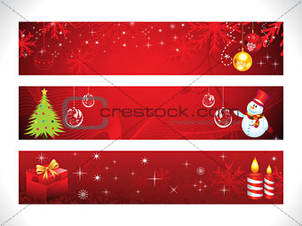 abstract christmas web banner template
