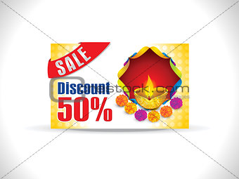 abstract artistic diwali on yellow background