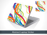 abstract colorful laptop sticker