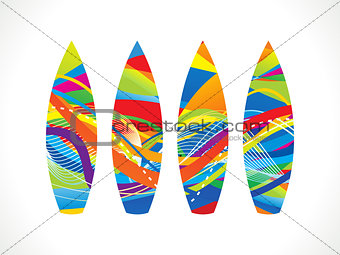 abstract colorful surf board