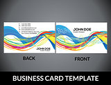abstract colorful artistic business card template