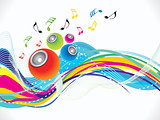 abstract colorful musical wave background