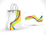 abstract rainbow shopping bag
