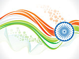 abstract artistic indian flag wave background 