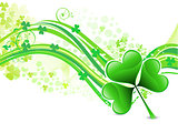 abstract artistic st patrick wave background