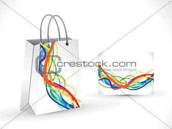 abstract artistic shopping bag