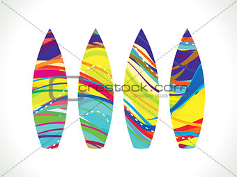 abstract colorful rainbow surf board