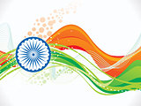 abstract artistic indian flag wave background