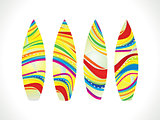 abstract colorful  surf board  