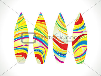 abstract colorful  surf board  