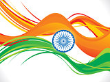 abstract indian republic day wave background