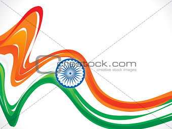 abstract indian flag wave background