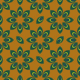 stylized peacock feather seamless pattern vector